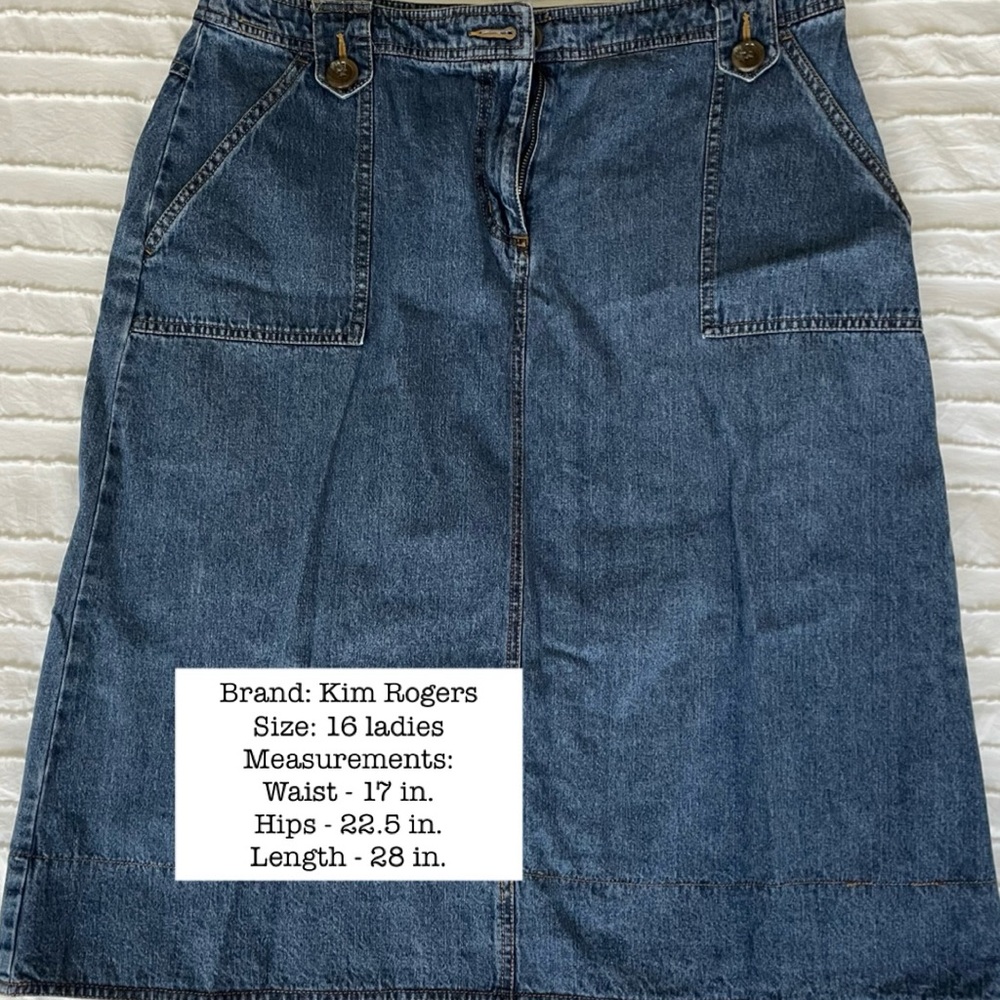 Kim Rogers Women's Blue Denim Skirt